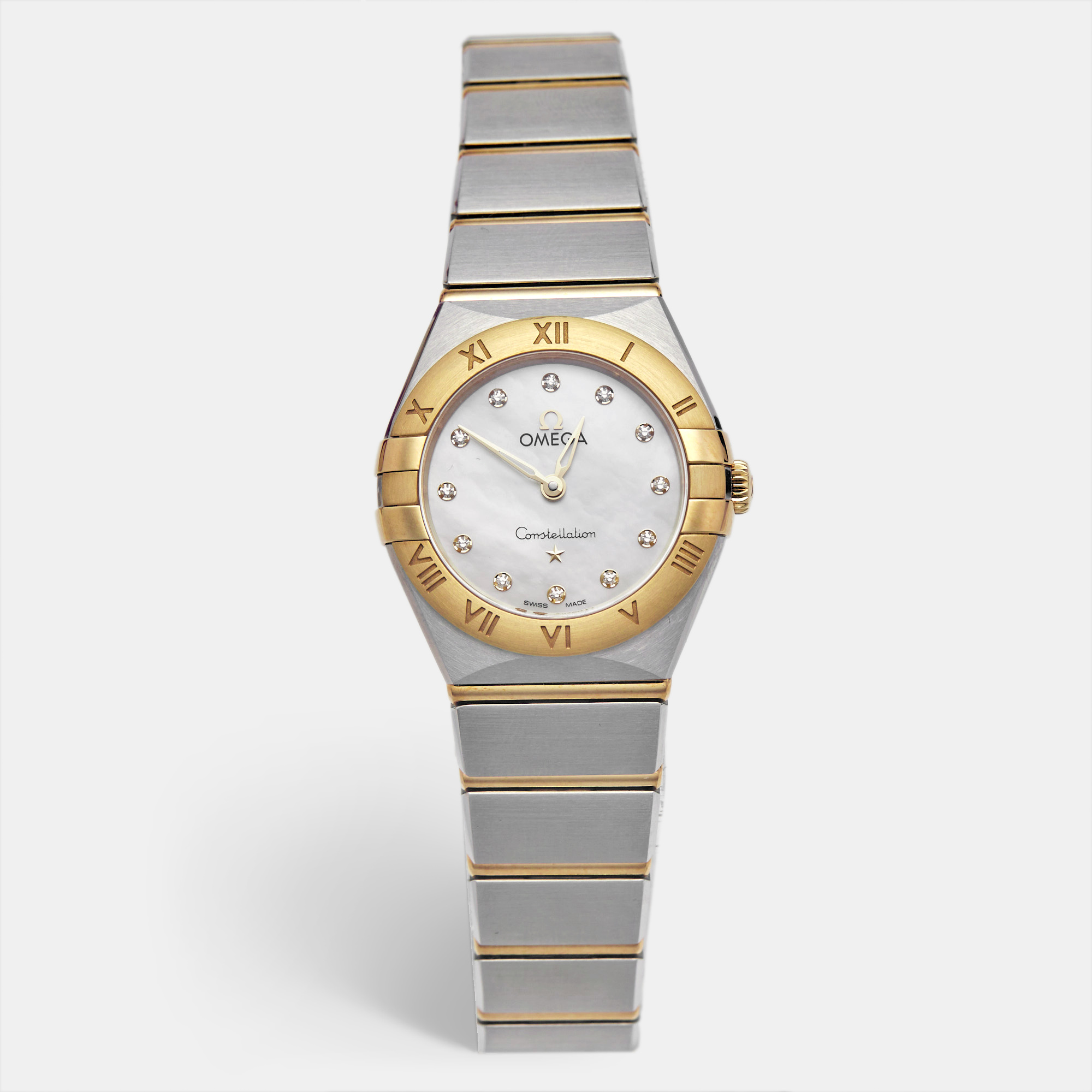 Omega Constellation Manhattan | MOP Diamond Dial | 18k Gold & Steel
