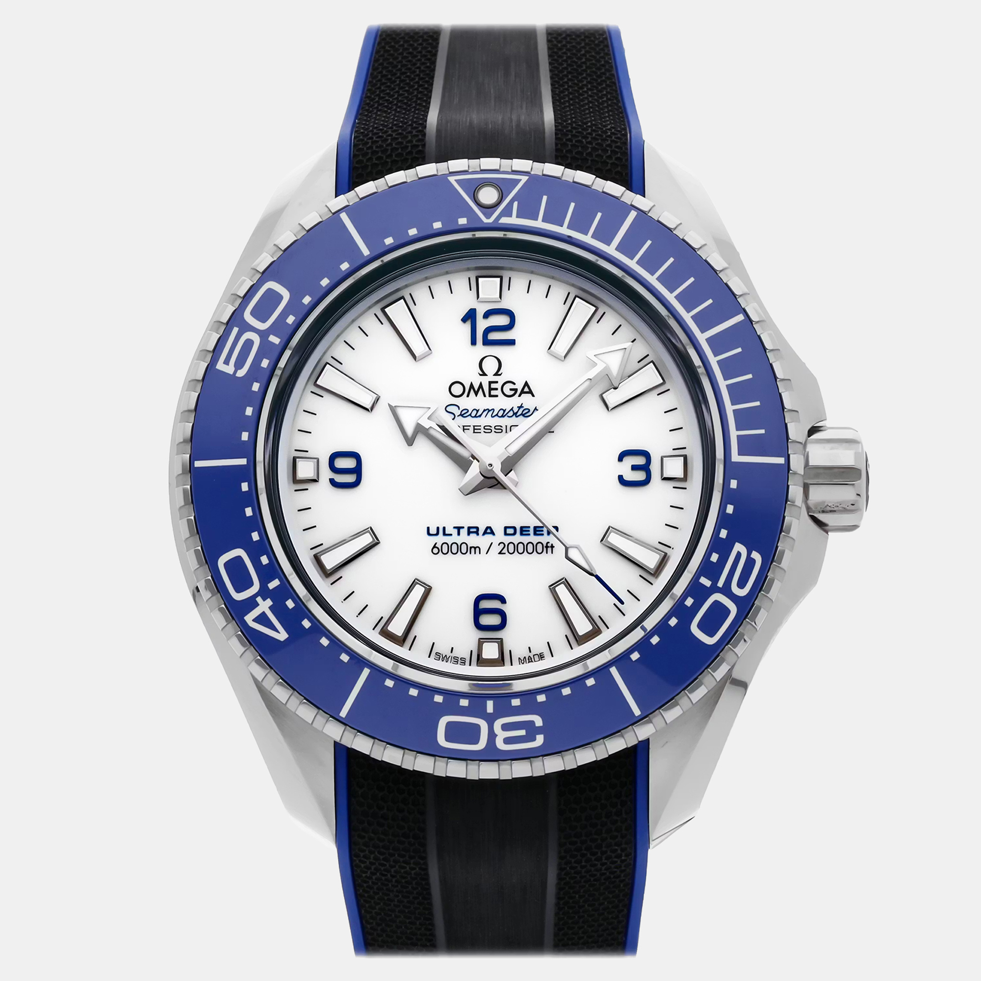 Omega Seamaster Planet Ocean 6000M Ultra Deep O-MEGASTEEL 215.32.46.21.04.001 White Stainless Steel Automatic Men's Wristwatch 45MM