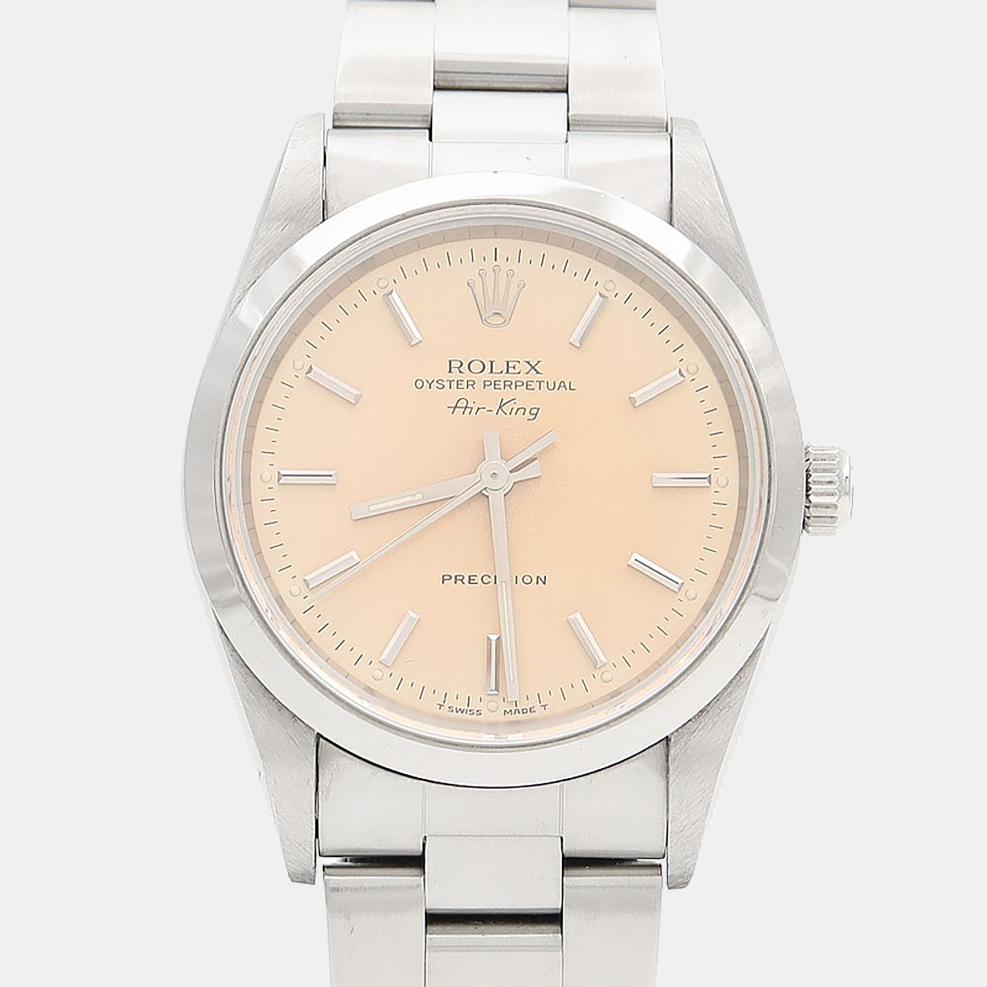 Rolex Air-King 14000 Cream Dial Aviation Watch in Oystersteel