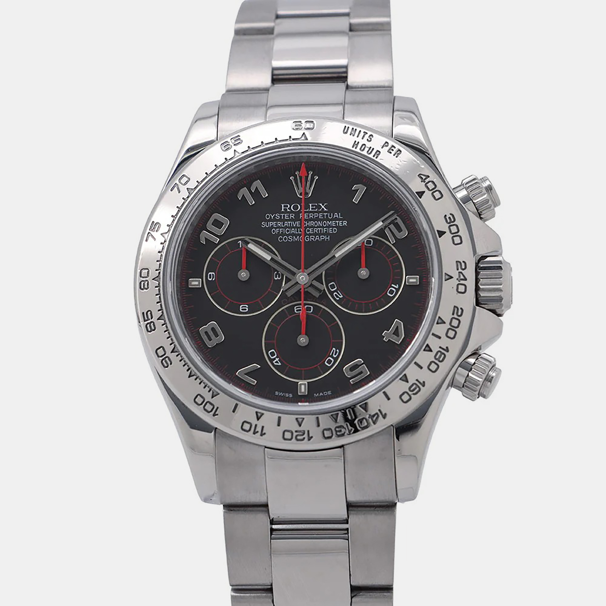 Rolex Cosmograph Daytona 116509 Black Dial in White Gold