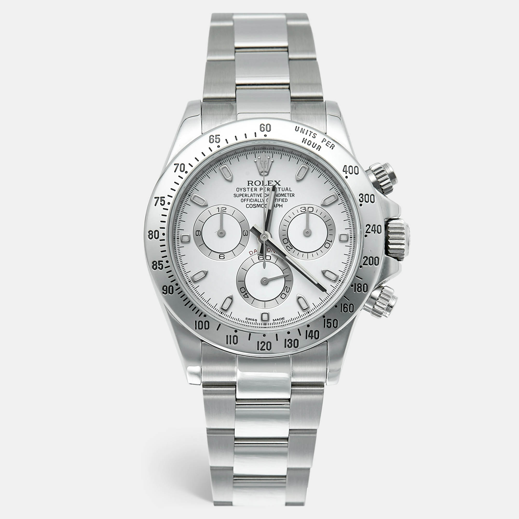 Rolex Cosmograph Daytona 116520 White Dial Oystersteel