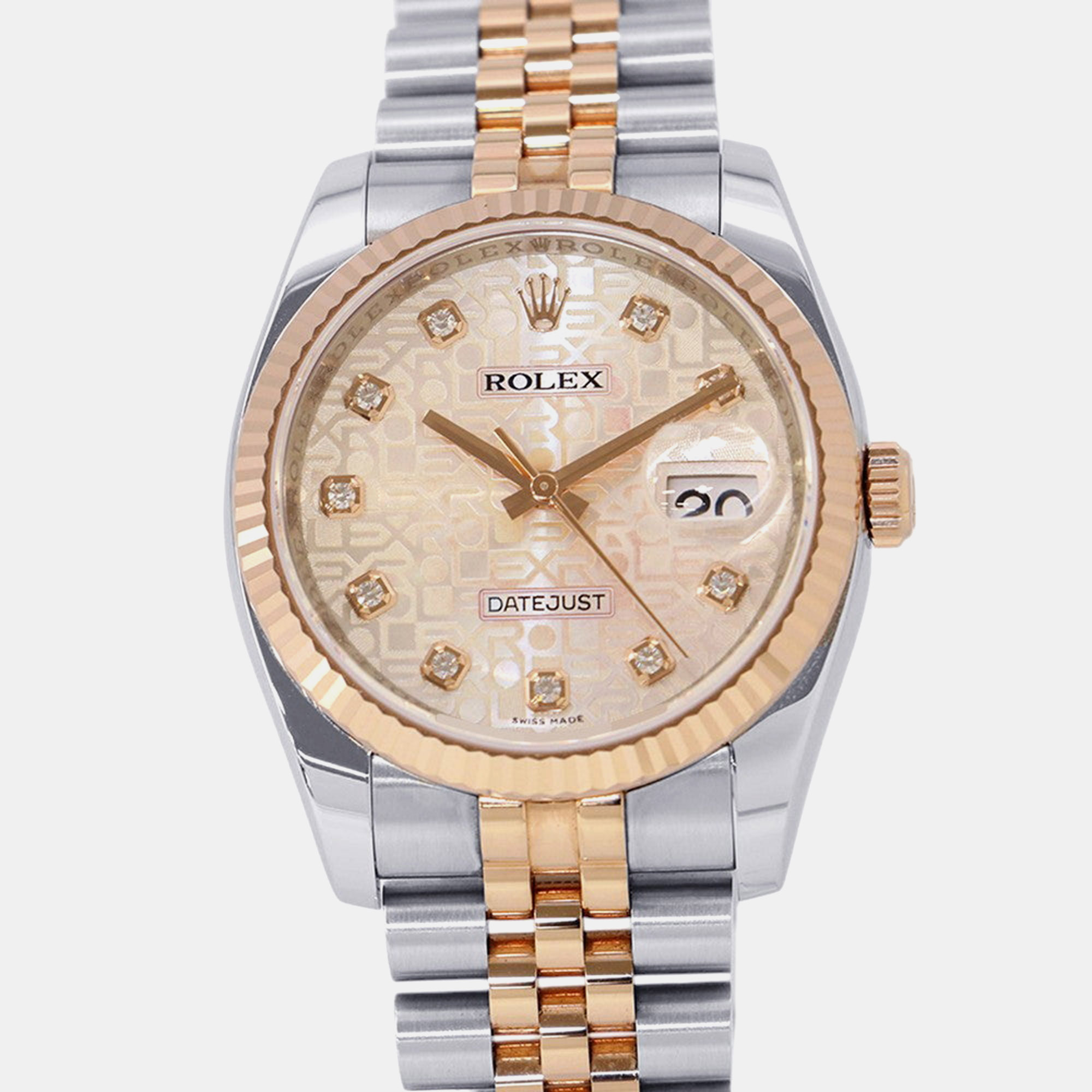 Rolex Datejust 36 116231G Pink Dial Everose Gold Oystersteel