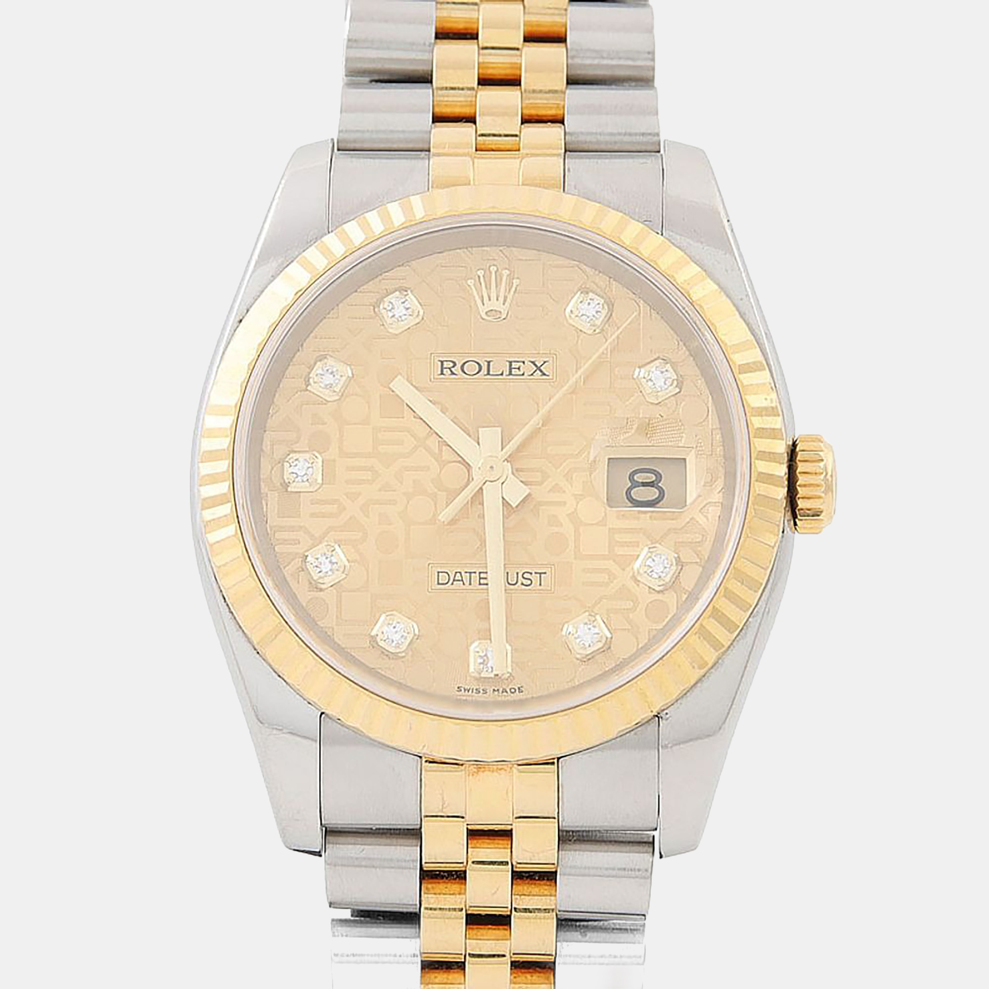 Rolex Datejust 36 116233 Gold Dial Two-Tone Gold Steel