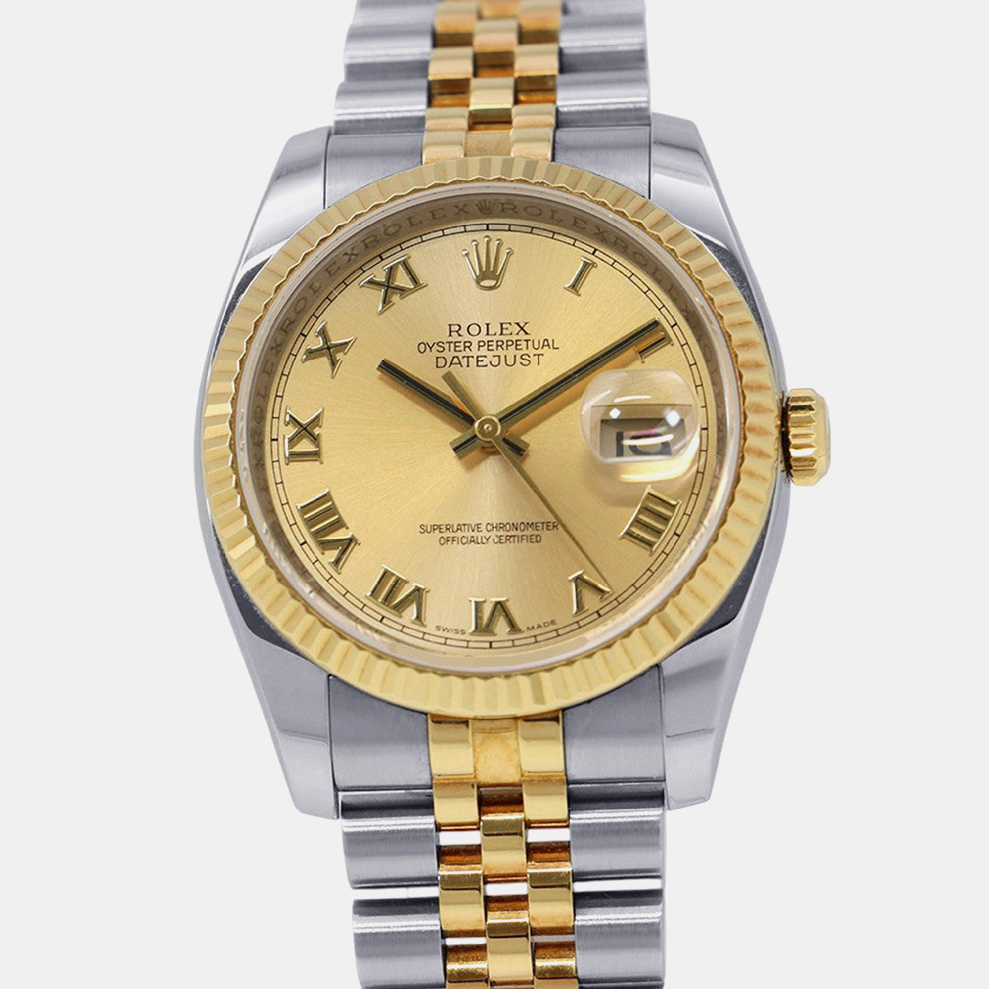 Rolex Datejust 36 116233 Yellow Gold and Steel