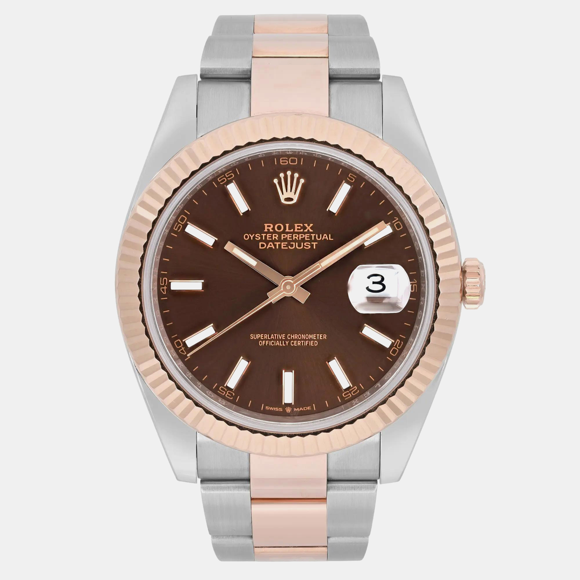 Rolex Datejust 41 126331 Brown Dial Oystersteel & Gold