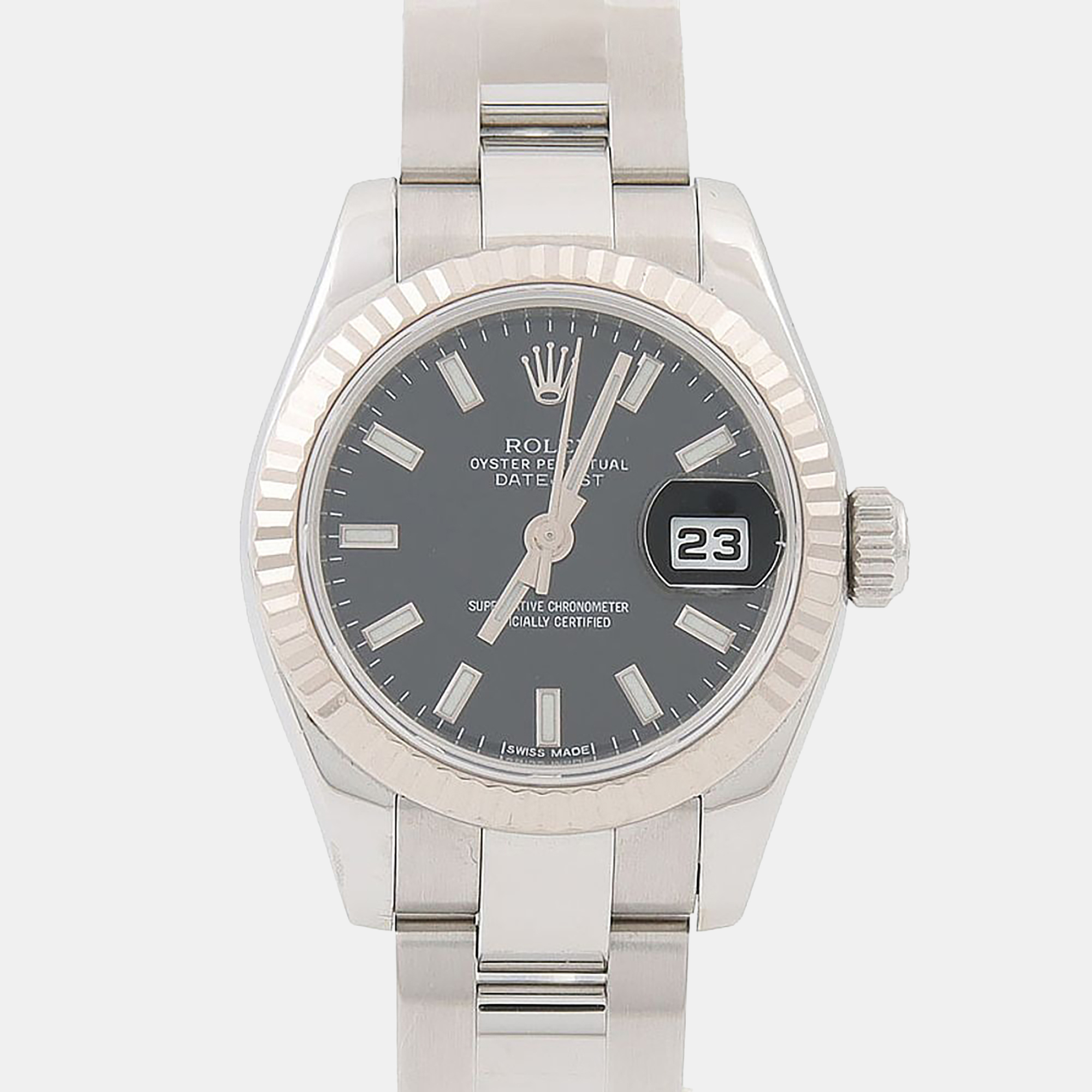 Rolex Datejust 26 179174 Black Dial Stainless Steel