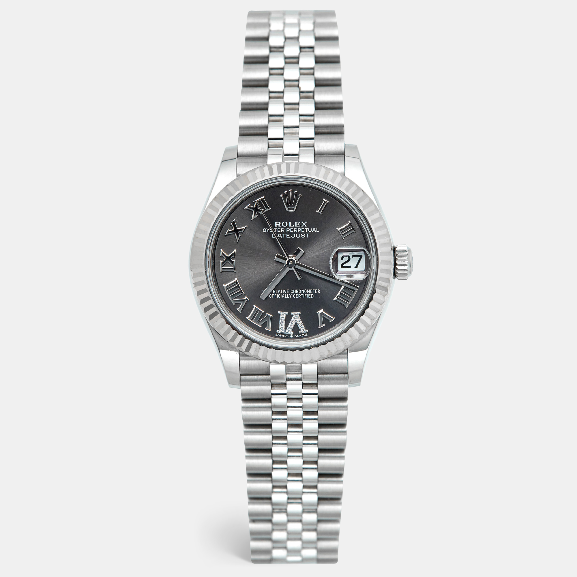 Rolex Datejust 31 278274 Grey Dial in White Gold and Oystersteel