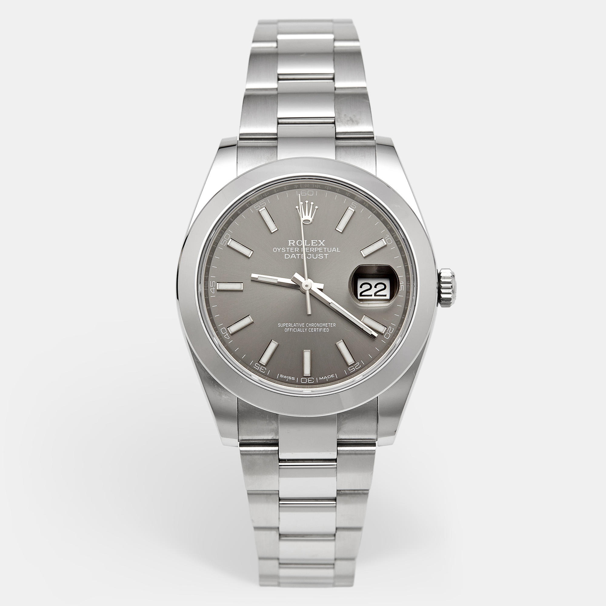 Rolex Datejust 41 M126300 Grey Dial Oystersteel