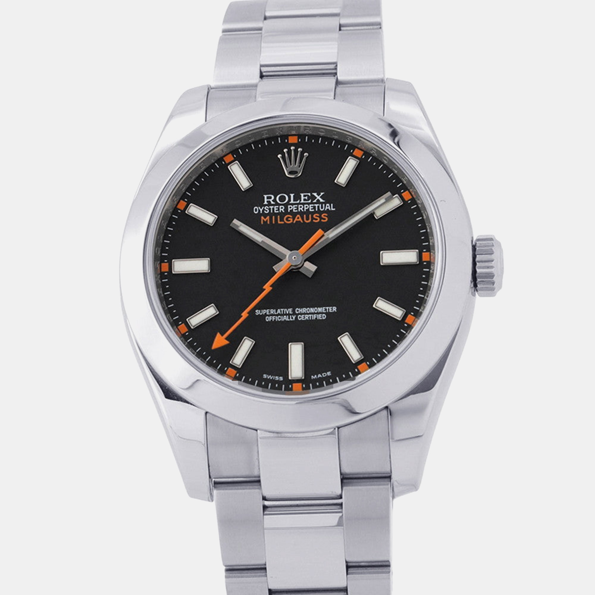 Discontinued Rolex Milgauss 116400 Anti-Magnetic Black Dial