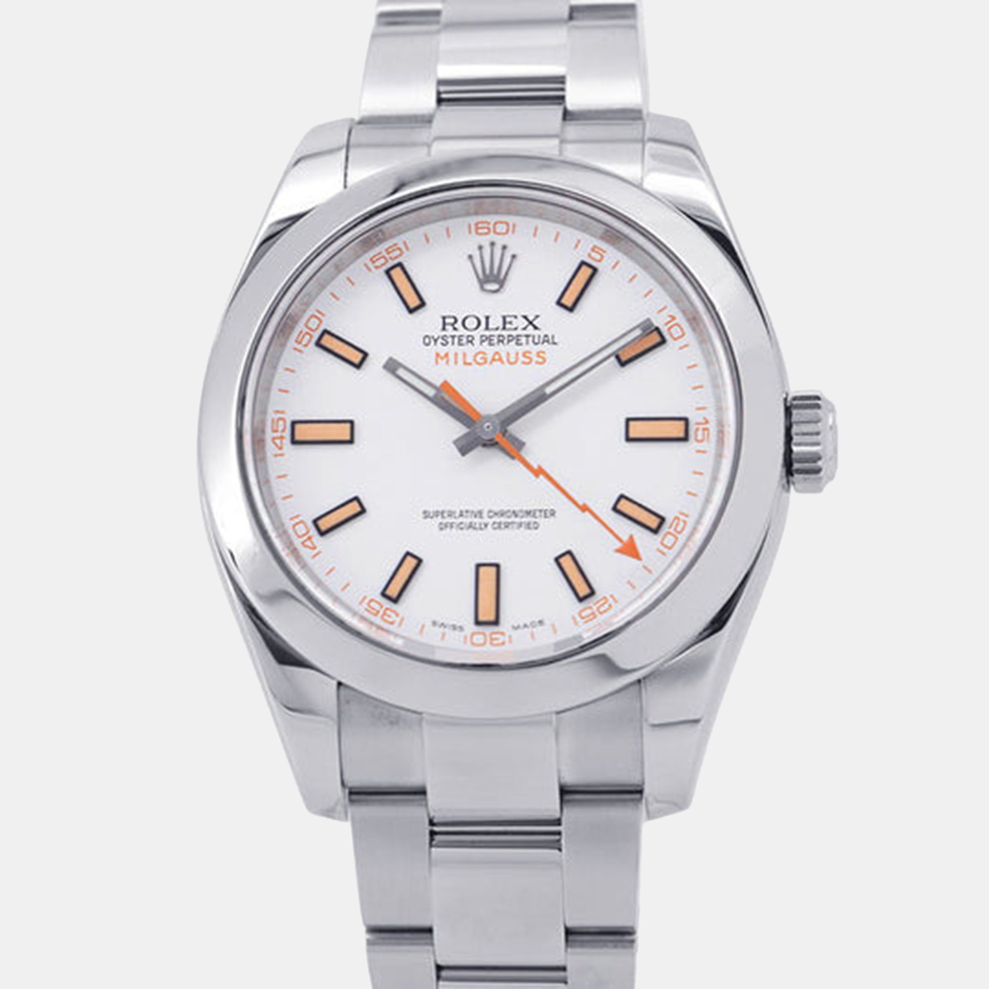 Rolex Milgauss 116400 Discontinued Anti-Magnetic White Dial