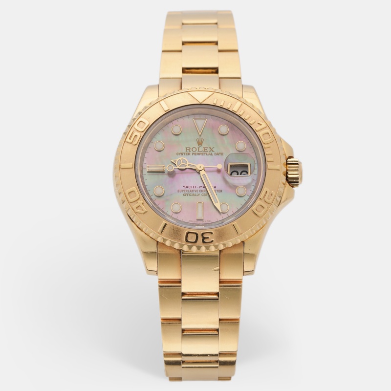 Rolex Yacht-Master 40 16628 18k Yellow Gold Mother of Pearl Dial