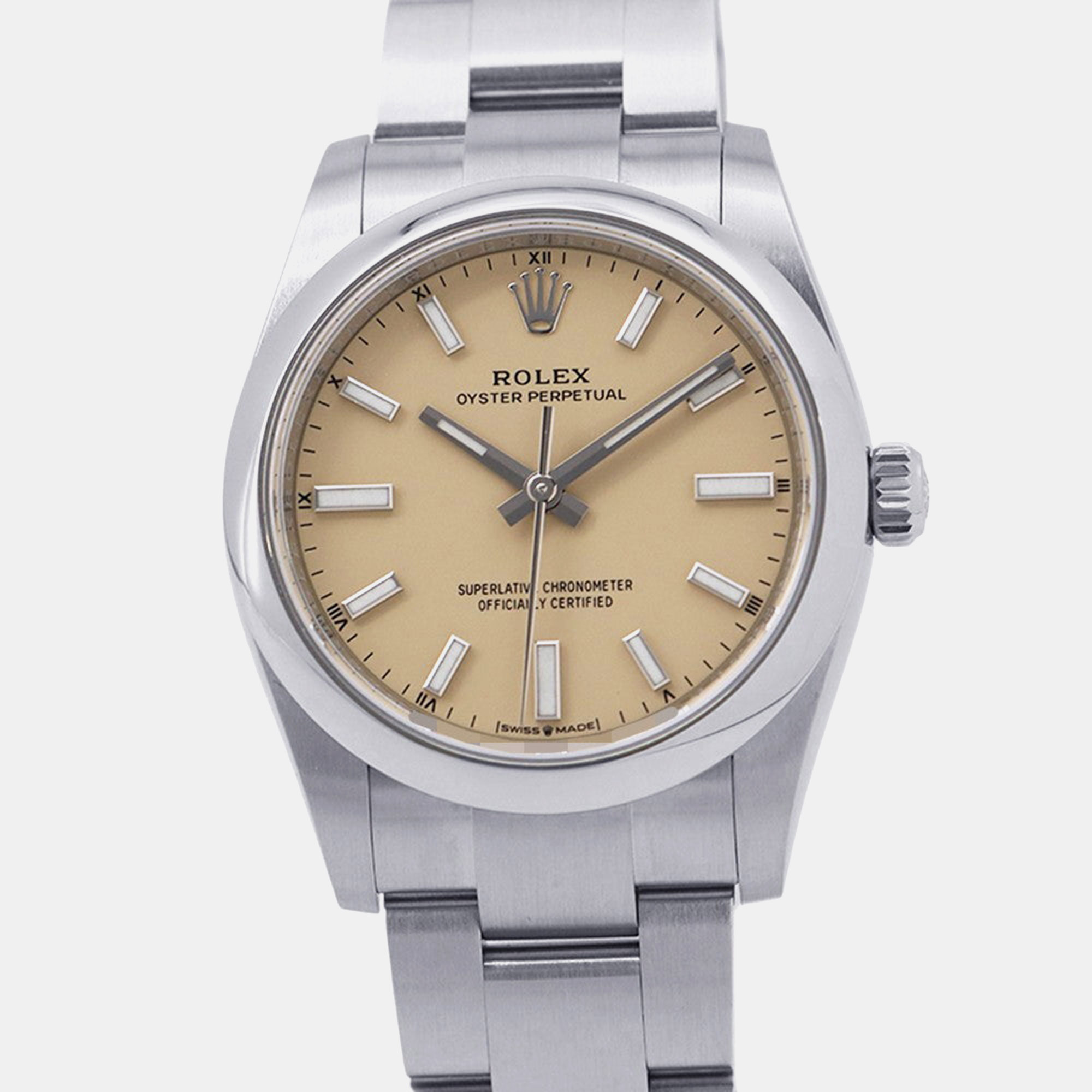 Rolex Oyster Perpetual 34 124200 Beige Dial Oystersteel