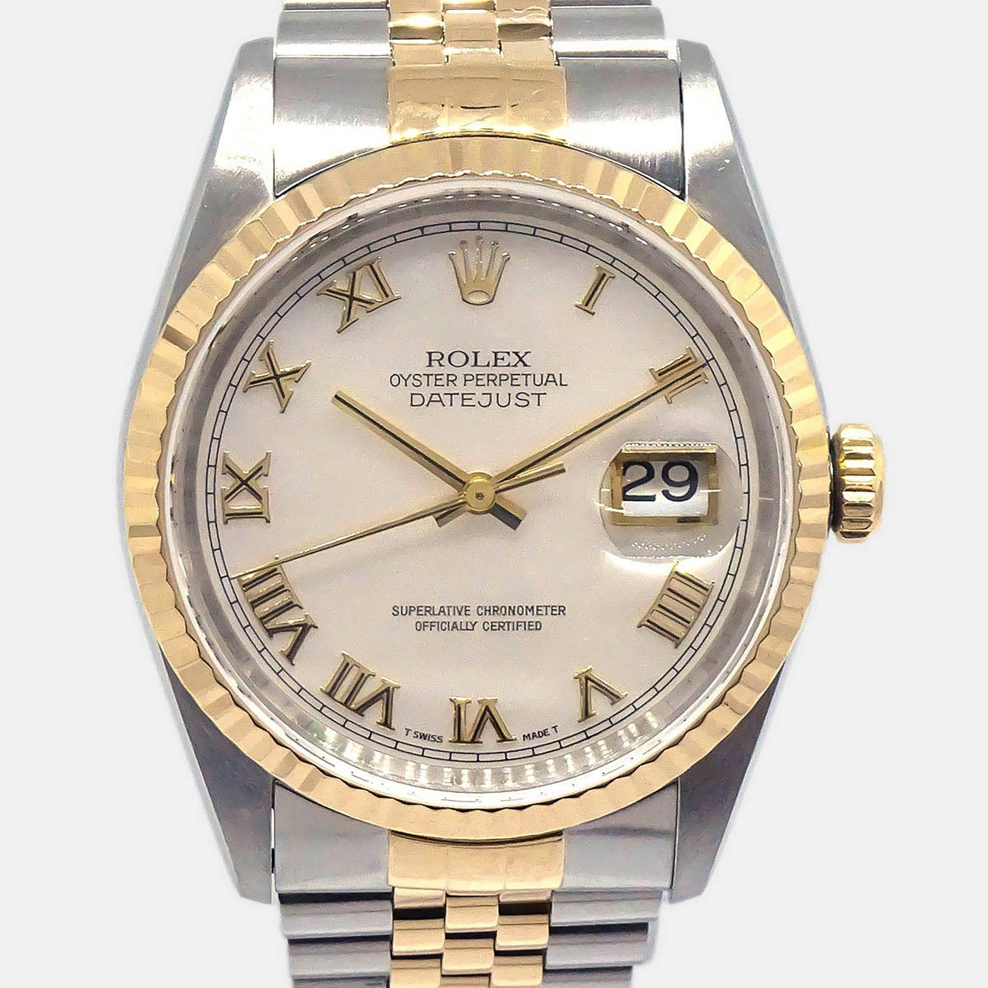 Rolex Datejust 36 Ref. 16233 White Dial Oystersteel & Gold