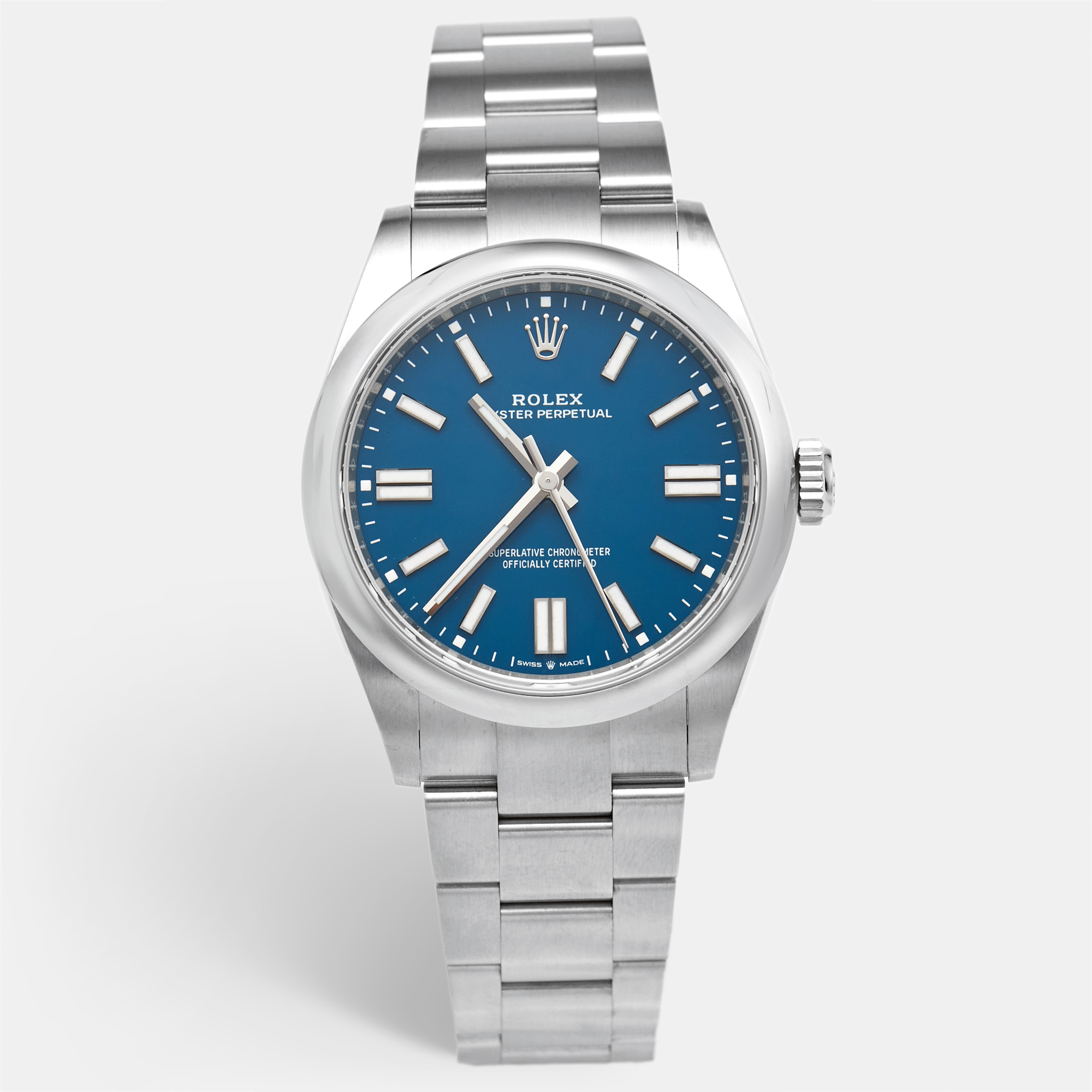 Rolex Oyster Perpetual 41 M134300 Med Blue Dial Oystersteel