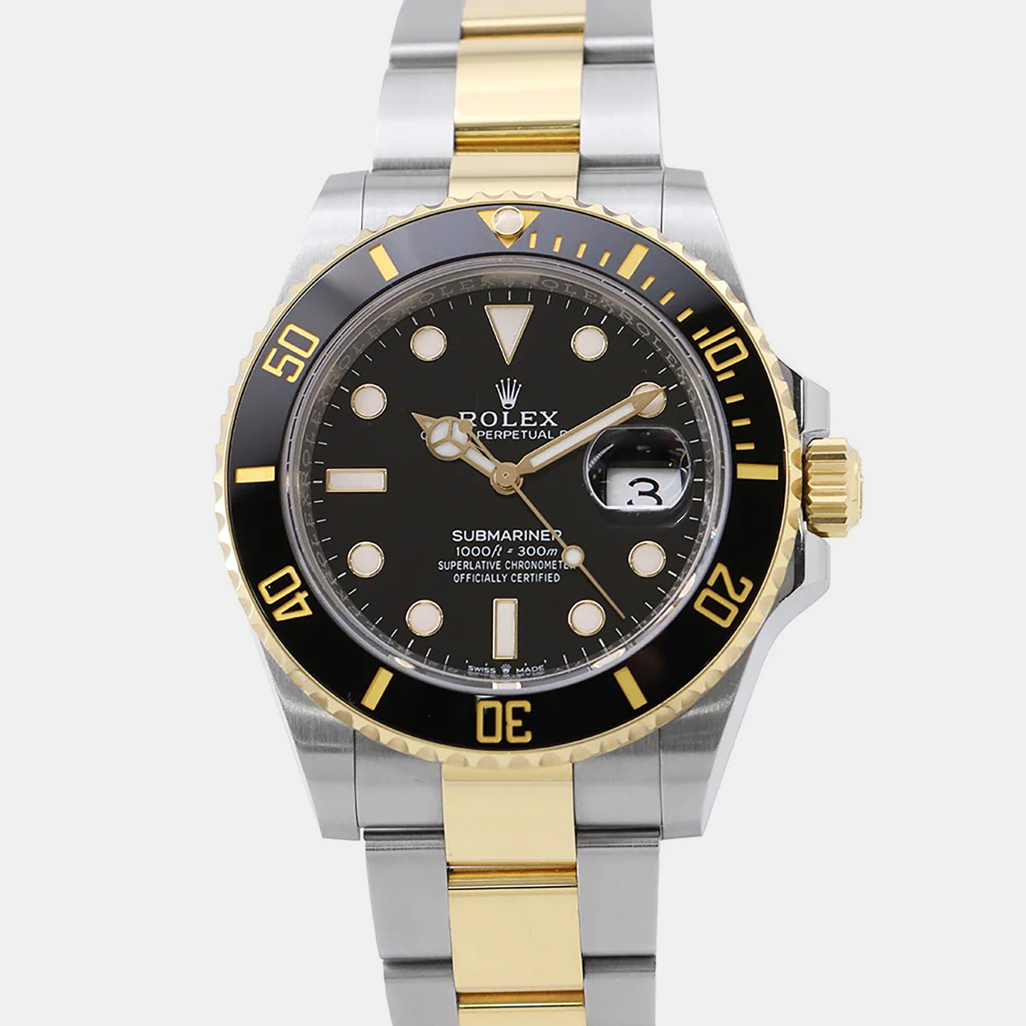 Rolex Submariner 126613LN 18k Yellow Gold Stainless Steel Black Dial 41mm