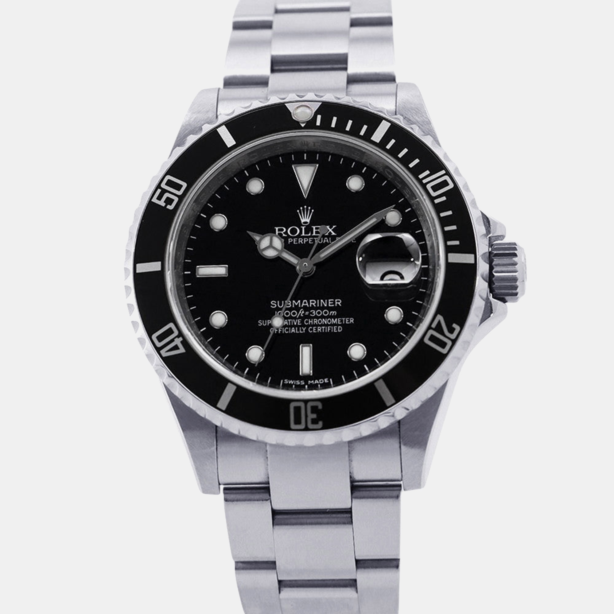 Rolex Submariner 16610 Black Dial Stainless Steel Automatic 40mm Men’s Wristwatch