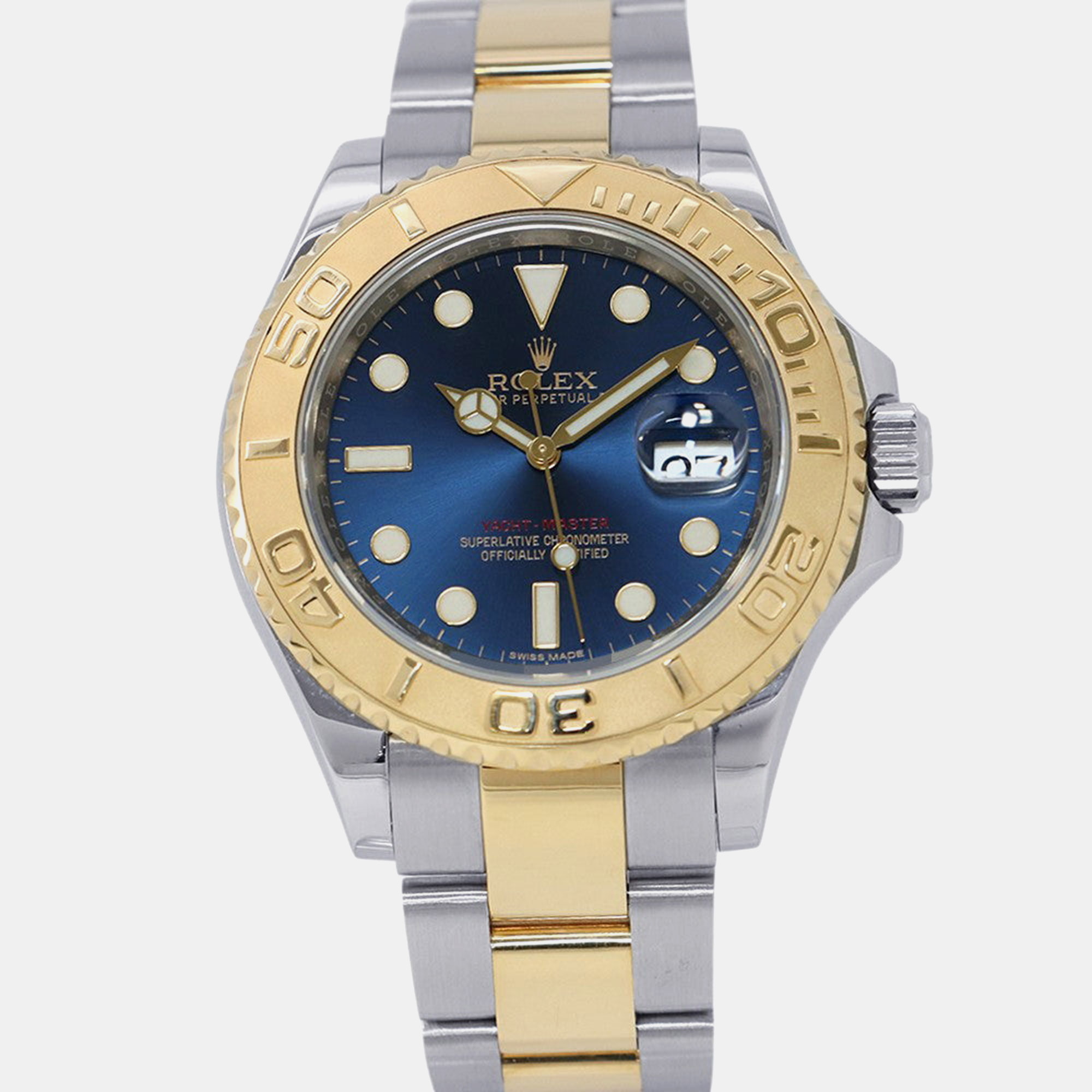 Rolex Yacht-Master 40 16623 Blue 18K Yellow Gold Stainless Steel