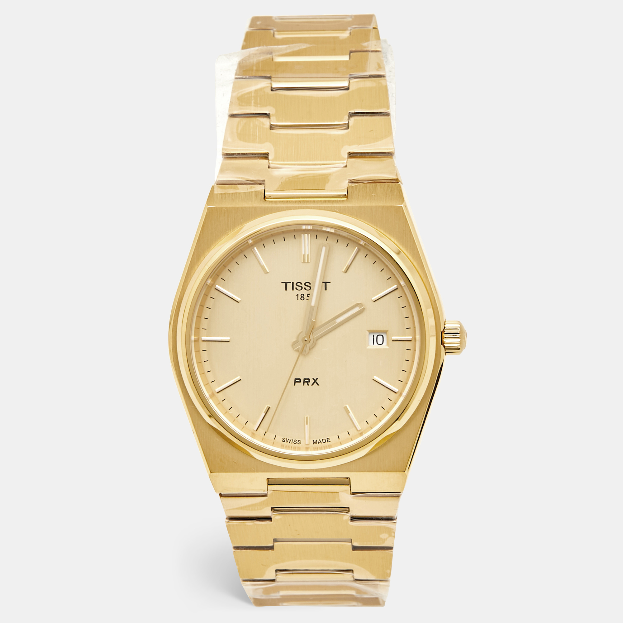 Tissot PRX Quartz | 40mm | Champagne Dial | Gold PVD