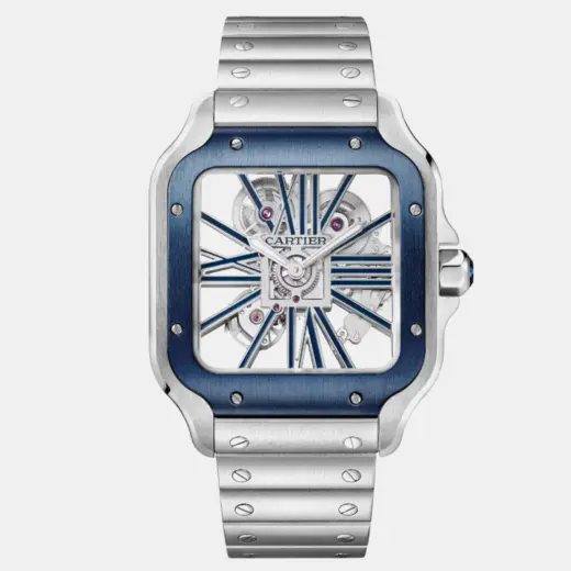 Cartier Santos de Cartier WHSA0026 Silver Stainless Steel Automatic Men Wristwatch 40mm