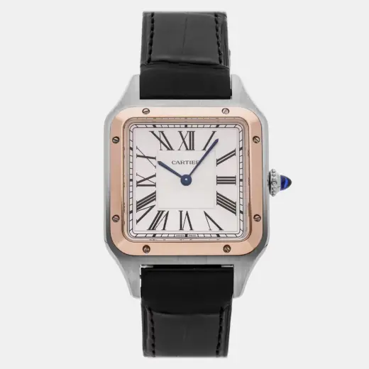 Cartier Santos Dumont W2SA0037 White Rose Gold, Stainless Steel Quartz Men’s Watches 43.5mm