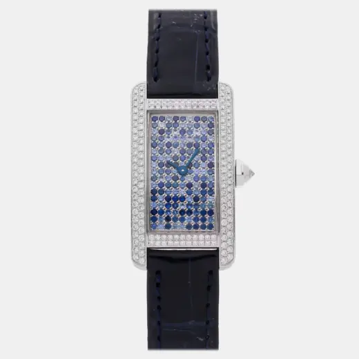 Cartier Tank Américaine | 18k White Gold | Blue Dial | WB706131