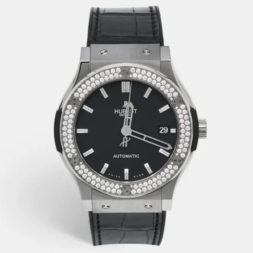 Hublot Classic Fusion Diamond Bezel | Titanium | 45mm | Black Dial
