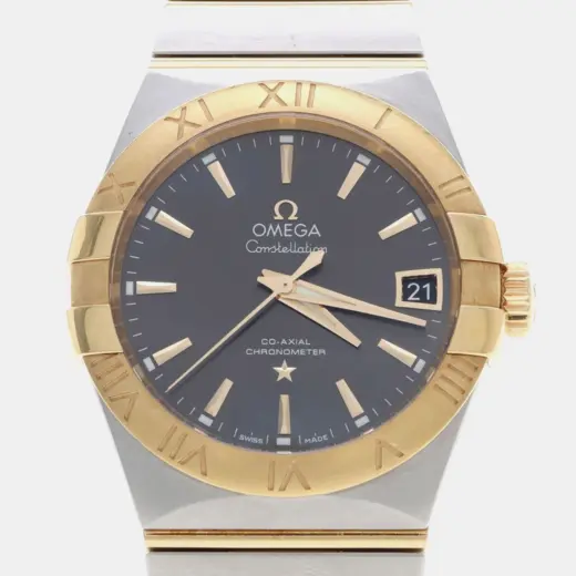 Omega Constellation | Black Dial | Yellow Gold & Steel 38mm