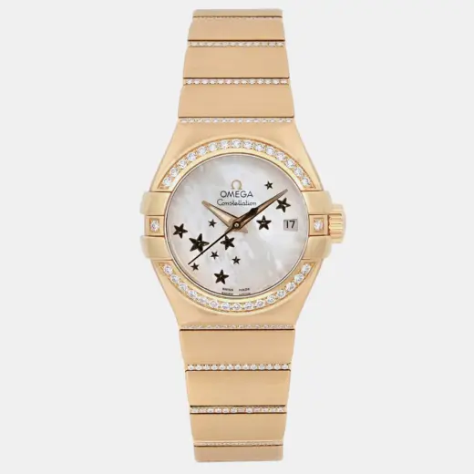 Omega Constellation 27mm | Automatic | 18K Yellow Gold | MOP Diamond | 123.55.27.20.05.002