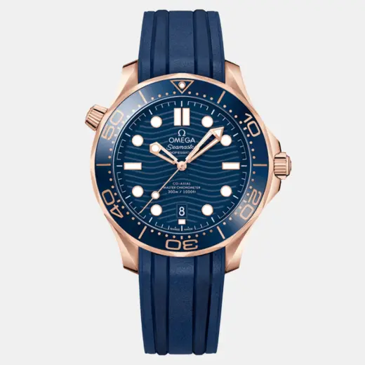 Omega Seamaster 300M | 18K Rose Gold | Blue Dial | 210.62.42.20.03.001