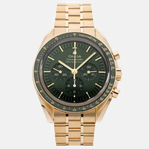 Omega Speedmaster Moonwatch | 18K Yellow Gold | Green Dial