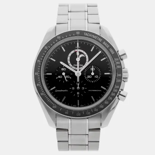 Omega Speedmaster Moonphase | Manual Winding Chronograph | Black Steel | 311.30.44.32.01.001