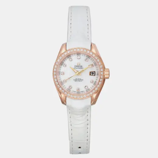 Omega Seamaster Aqua Terra | 18K Rose Gold | White Dial | Automatic