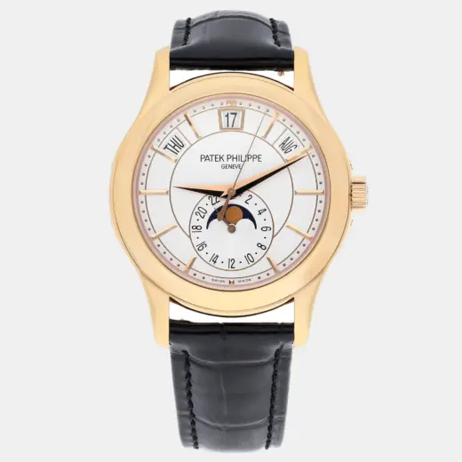 Patek Philippe Annual Calendar Moonphase 5205R | 18k Rose Gold Silver