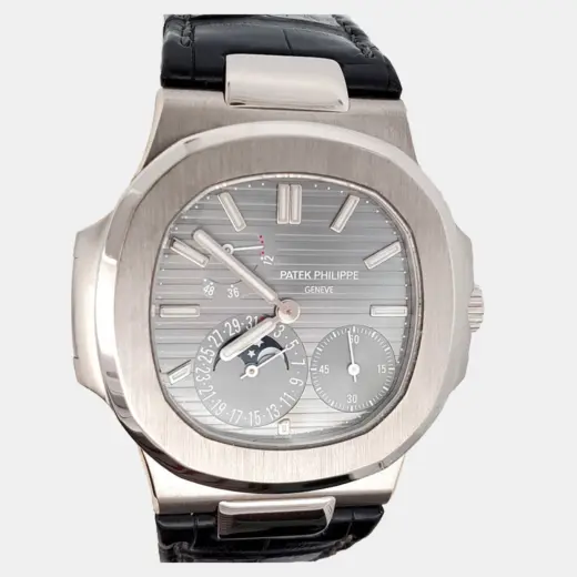 Patek Philippe Nautilus 5712G | Moonphase, Power Reserve | 18K WG | Grey Dial
