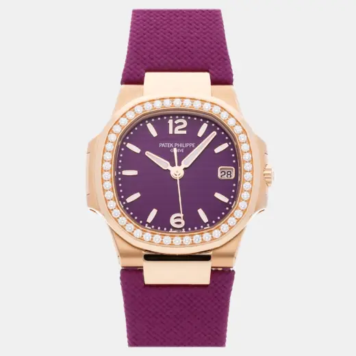 Patek Philippe Nautilus 7010R-013 | Quartz | 18k Rose | Purple Dial