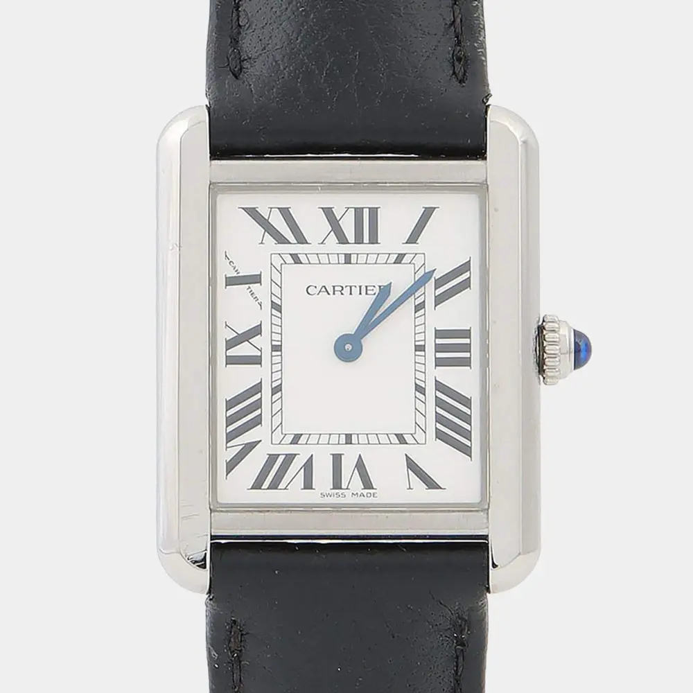 Cartier Tank CRWSTA0030 24.4 mm Silver Dial