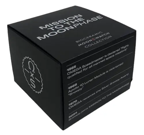 Swatch Omega Moonphase Bioceramic Chronograph Black Watch SO33B700