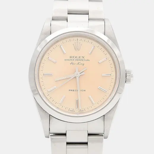 Rolex Air-King 14000 Cream Dial Aviation Watch in Oystersteel