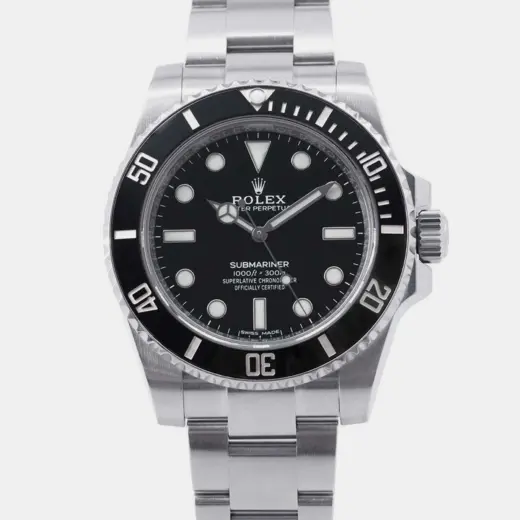 Rolex Black Stainless Steel Submariner Automatic Men’s Wristwatch 40 mm