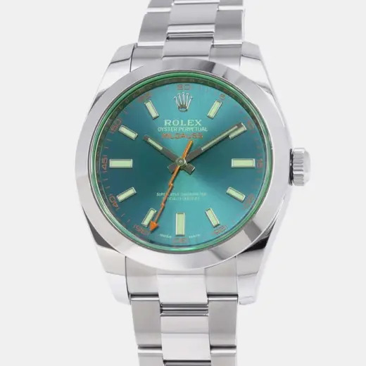 Discontinued Rolex Milgauss 116400GV Z-Blue Dial Glace Verte