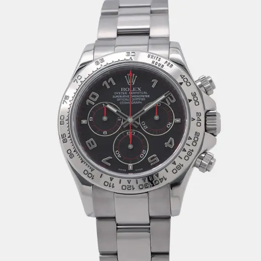Rolex Cosmograph Daytona 116509 Black Dial in White Gold