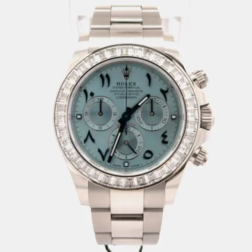Rolex Cosmograph Daytona 116576 Blue Platinum Diamond Bezel