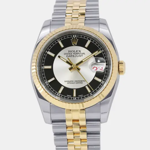Rolex Datejust 36 116233 Yellow Gold & Steel Black Dial