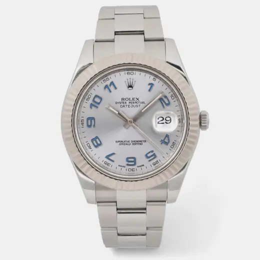 Rolex Datejust 41 116334 Silver Dial Fluted Bezel