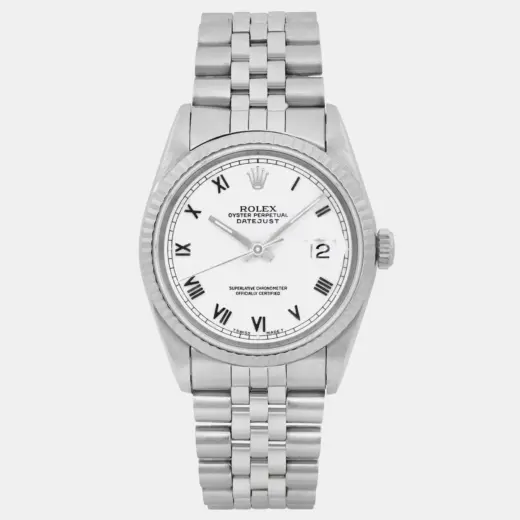 Rolex DateJust 36 White Dial Stainless Steel Jubilee