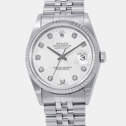 Rolex Datejust 36 16234 White Dial Oystersteel & White Gold