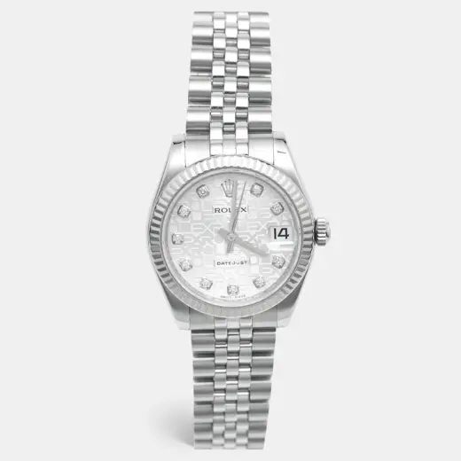 Rolex Datejust 31 178274 Silver Dial White Gold Steel