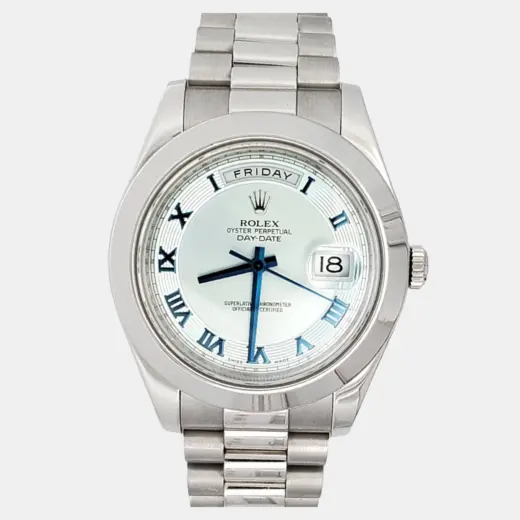 Rolex Day-Date II 40 218206 Platinum Ice Blue Dial President Bracelet