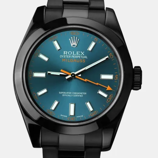 Discontinued Rolex Milgauss 116400GV Z-Blue Dial Glace Verte