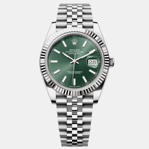Rolex Datejust 41 126334 Mint Green Dial Oystersteel & White Gold